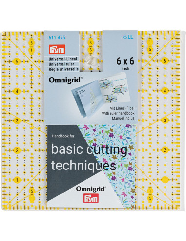 Regla de patchwork Omnigrid 6 x 6 pulgadas
