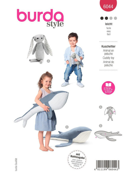 Patrón de peluches - Burda 6044