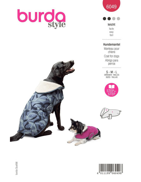 Patrón de abrigo para perro - Burda 6049