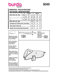 Patrón de abrigo para perro - Burda 6049 2