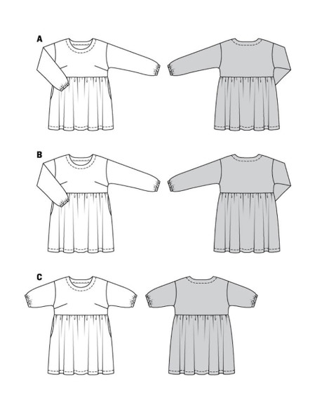 Patrón de vestido - Burda 6055