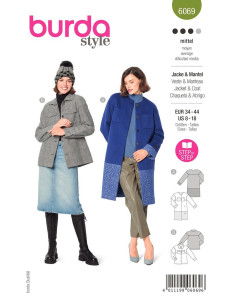 Patrón de abrigo y chaqueta - Burda 6069