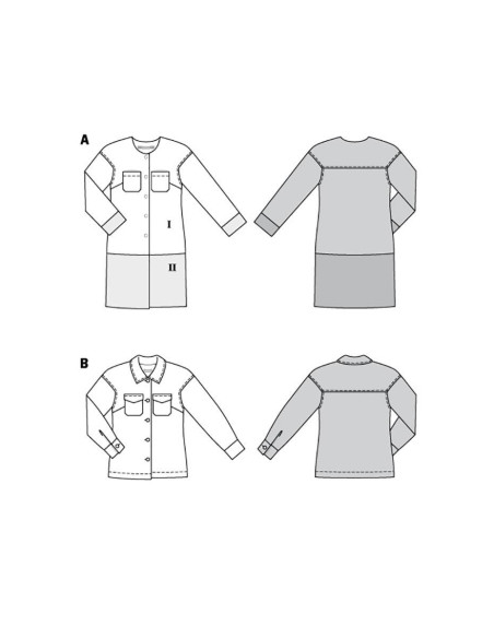 Patrón de abrigo y chaqueta - Burda 6069