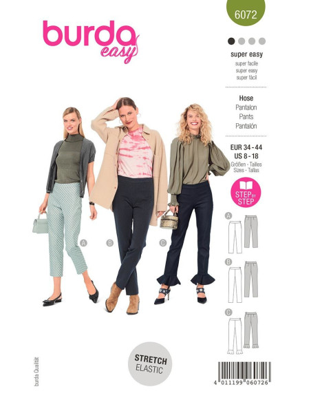 Patrón de pantalón - Burda 6072