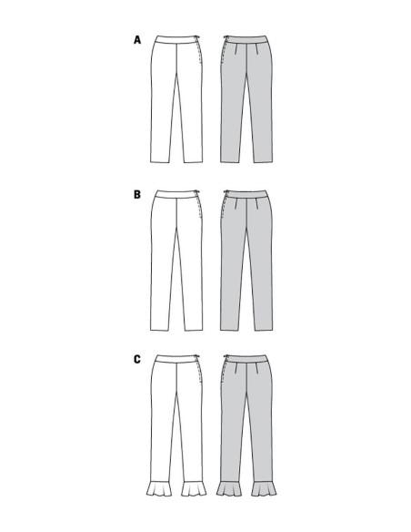 Patrón de pantalón - Burda 6072