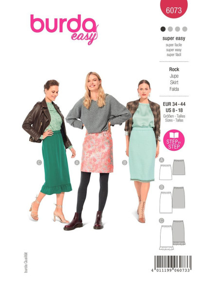 Patrón de falda - Burda 6073
