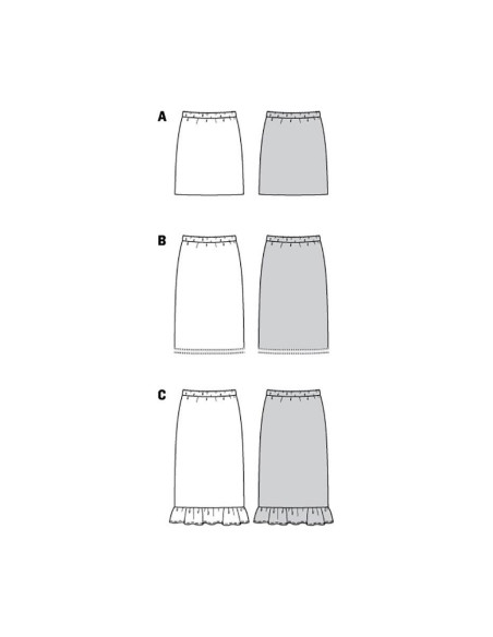 Patrón de falda - Burda 6073
