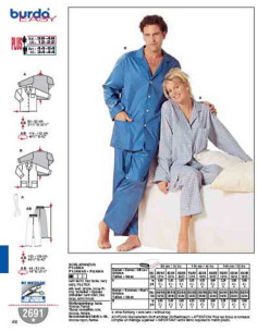 Patrón de pijama - Burda 2691
