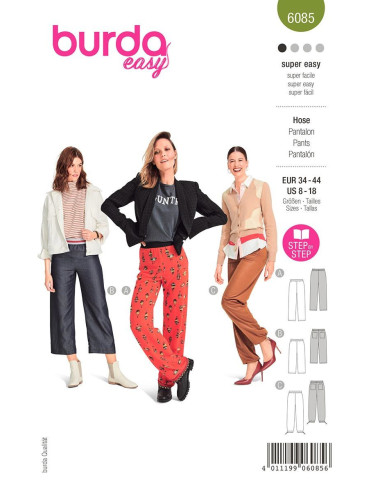 Patrón de pantalón - Burda 6085