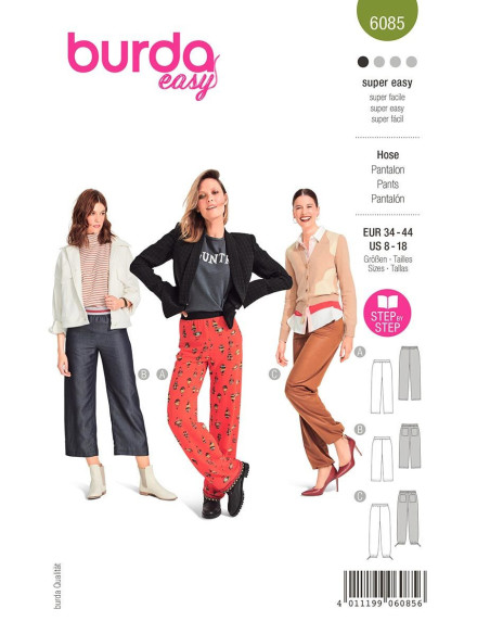 Patrón de pantalón - Burda 6085