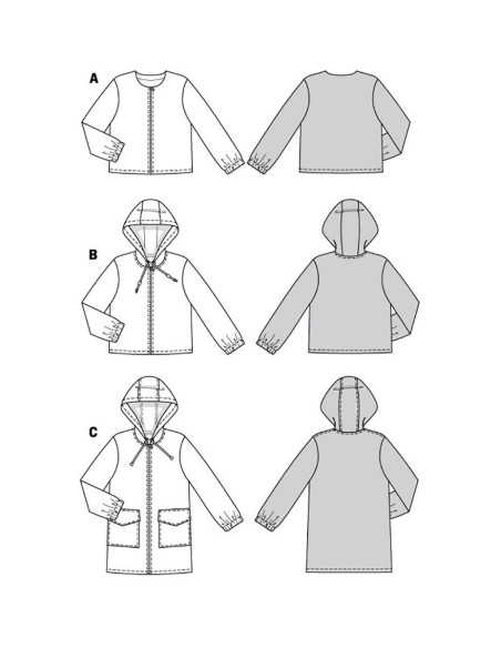 Patrón de chaqueta y abrigo - Burda 6088