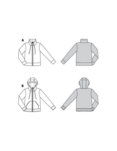 Patrón de chaqueta - Burda 6090