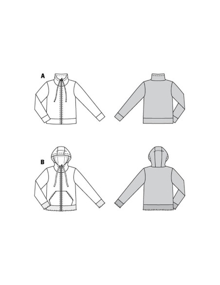 Patrón de chaqueta - Burda 6090