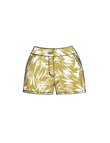 Patrón de pantalones cortos - Vogue 9008