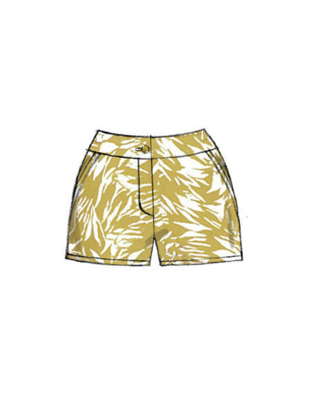 Patrón de pantalones cortos - Vogue 9008
