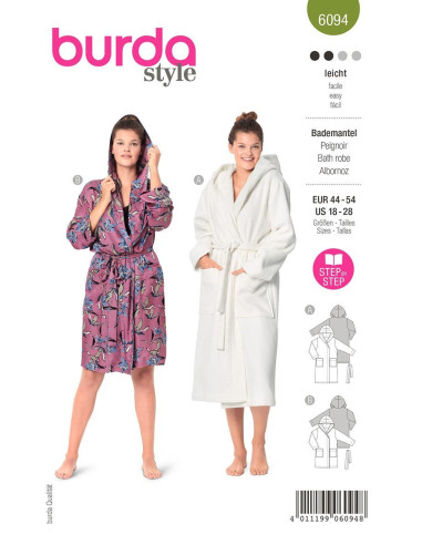 Patrón de bata - Burda 6094