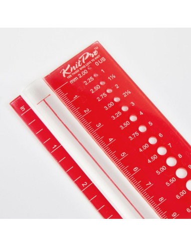 Regla de muestras y calibre de agujas KnitPro