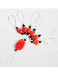Juego de 7 marcadores de puntos KnitPro - Tangerine