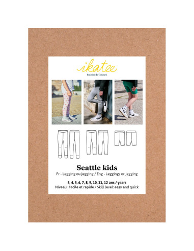 Patrón de legging o jegging Seattle kids - Ikatee