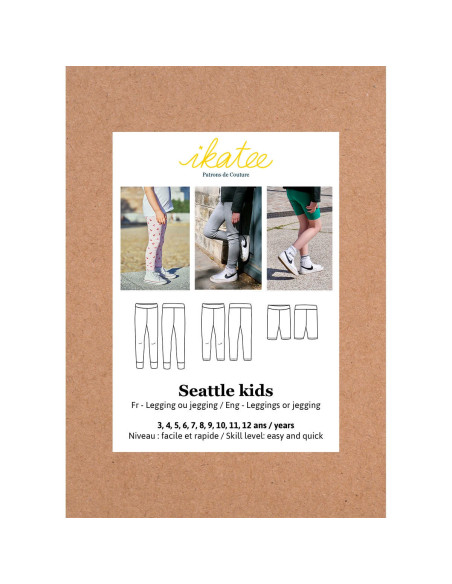 Patrón de legging o jegging Seattle kids - Ikatee