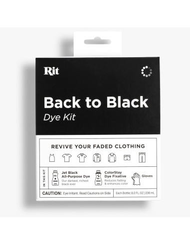 Kit de tinte para telas back to black Rit