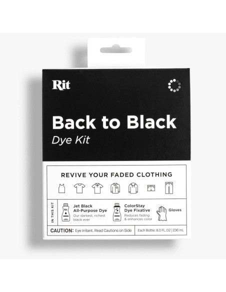 Kit de tinte para telas back to black Rit