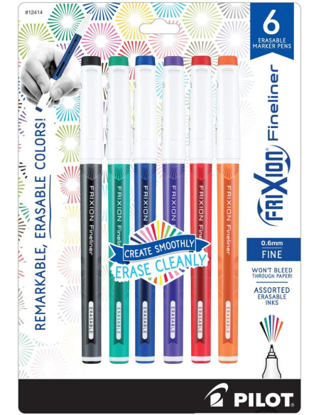 Set de 6 rotuladores Pilot FriXion Fineliner