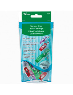 Bolsa de 26 pinzas Prodige Clover - Tamaños surtidos