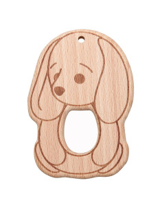 Anillo de dentición de madera - Conejo