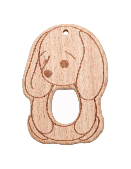 Anillo de dentición de madera - Conejo