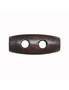 Juego de 12 botones de madera en forma de tronco marrón oscuro de 20 mm. 2