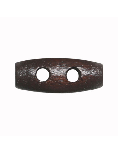Juego de 12 botones de madera en forma de tronco marrón oscuro de 20 mm.