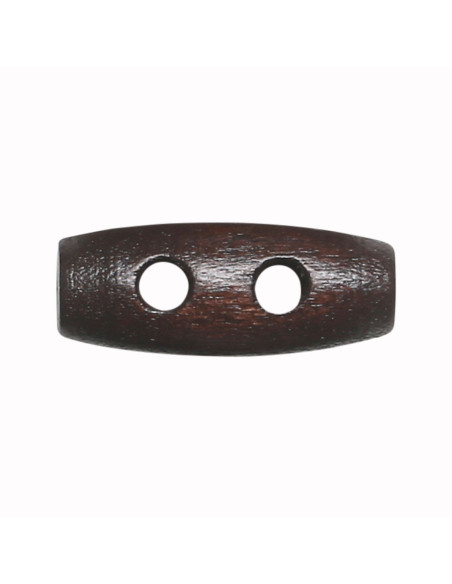 Juego de 12 botones de madera en forma de tronco marrón oscuro de 20 mm.
