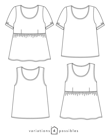 Patrón de blusa Aimée - Atelier Scämmit