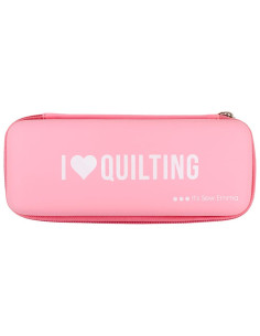 Estuche de almacenamiento para cortador rotativo rosa - Me encanta el acolchado