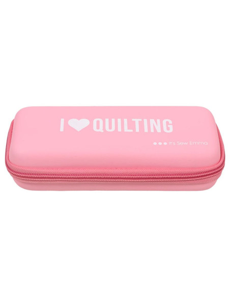 Estuche de almacenamiento para cortador rotativo rosa - Me encanta el acolchado