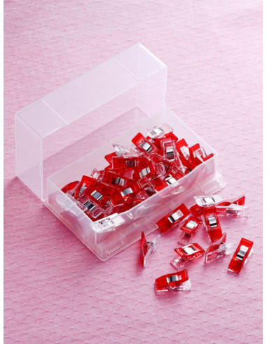 Caja de 50 pinzas Prodige Clover - Rojo