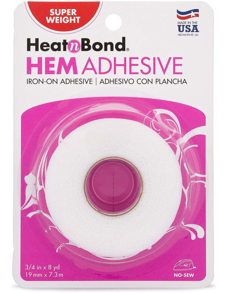 Cinta de dobladillo termoadhesiva especial para tejidos gruesos HeatNBond - 19 mm x 7,30 m
