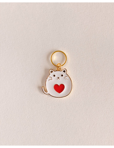 Juego de 4 marcadores de puntos - Gatos corazones