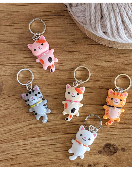 Juego de 5 anillos marcadores de puntos - Gatitos pequeños