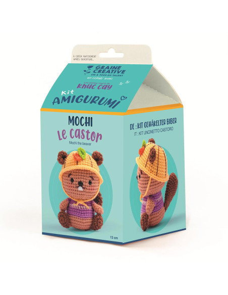 Kit de crochet amigurumi - Mochi el castor