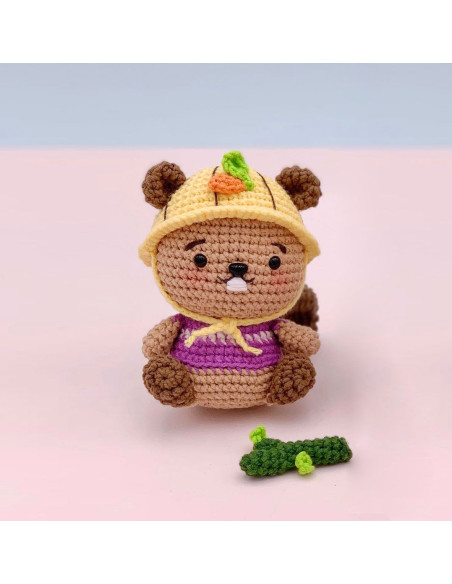 Kit de crochet amigurumi - Mochi el castor