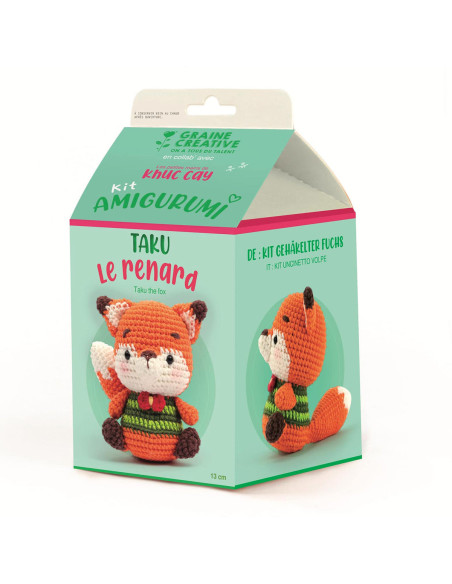Kit de crochet amigurumi - Taku el zorro