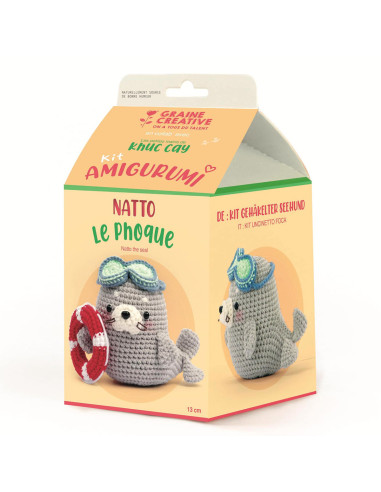 Kit de crochet amigurumi - Natto la foca
