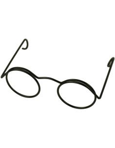 Lote de 5 pares de gafas para amigurumi 50 mm - Negro