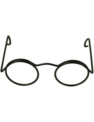 Lote de 5 pares de gafas para amigurumi 50 mm - Negro
