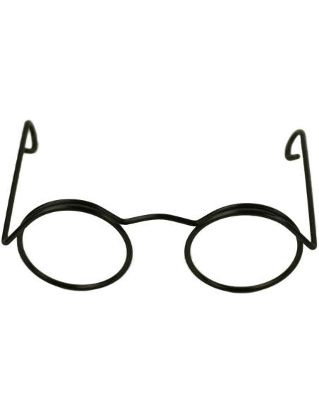 Lote de 5 pares de gafas para amigurumi 50 mm - Negro