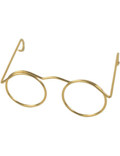 Lote de 5 pares de gafas para amigurumi 50 mm - Oro