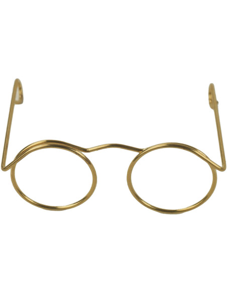 Lote de 5 pares de gafas para amigurumi 50 mm - Oro