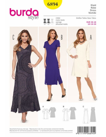 Patrón de vestido - Burda 6894